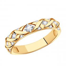 Золотое кольцо Золотые узоры 04-51-0815-00 с цирконием 04-51-0815-00 фото