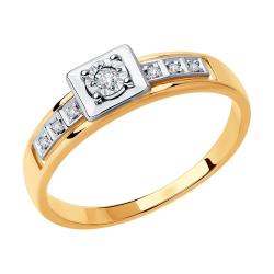 Золотое кольцо SOKOLOV 1011826 с бриллиантом 1011826 фото
