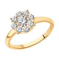 Золотое кольцо SOKOLOV 1012402 с бриллиантом 1012402 фото