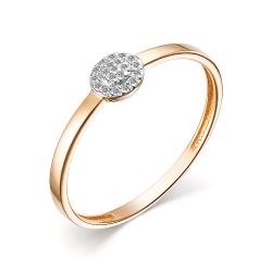 Золотое кольцо АЛЬКОР 14896-100 с бриллиантом 14896-100 фото
