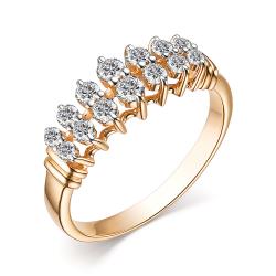 Золотое кольцо АЛЬКОР 15381-100 с бриллиантом 15381-100 фото