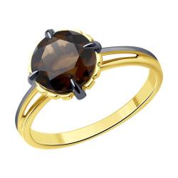 Кольцо из лимонного золота Diamant 53-310-01845-3 с раухтопазом 53-310-01845-3 фото