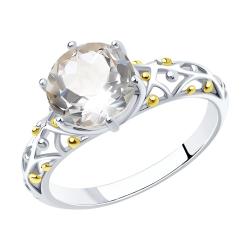 Серебряное кольцо SOKOLOV 92011715 с горным хрусталём 92011715 фото
