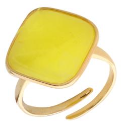 Кольцо из золочёного серебра Янтарная волна Я920005Ап-ж с янтарём Я920005Ап-ж фото