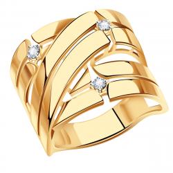 Золотое кольцо Александра кл4121ск с фианитом кл4121ск фото