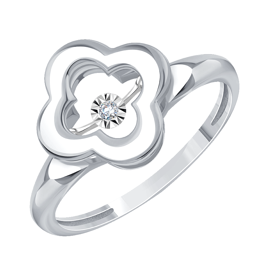 Кольцо из белого золота Karatov с танцующим бриллиантом Т30561Б762 Т30561Б762 фото