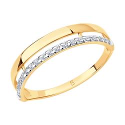 Золотое кольцо SOKOLOV 017185 с фианитом 017185 фото