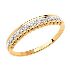 Золотое кольцо SOKOLOV 018653 с фианитом 018653 фото