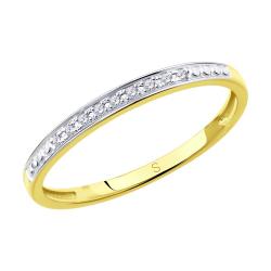 Помолвочное кольцо из лимонного золота SOKOLOV с бриллиантом 1011806-2 1011806-2 фото