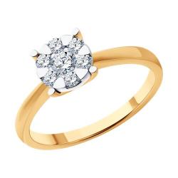 Золотое кольцо SOKOLOV 1012504 с бриллиантом 1012504 фото