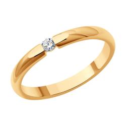 Золотое кольцо SOKOLOV 1110235 с бриллиантом 1110235 фото