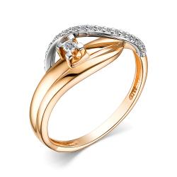 Золотое кольцо АЛЬКОР 15519-100 с бриллиантом 15519-100 фото