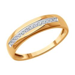 Золотое кольцо Diamant 51-210-02056-1 с бриллиантом 51-210-02056-1 фото