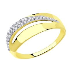 Кольцо из лимонного золота Diamant 53-110-00956-1 с фианитом 53-110-00956-1 фото