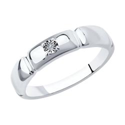 Серебряное кольцо SOKOLOV 87010041 с бриллиантом 87010041 фото