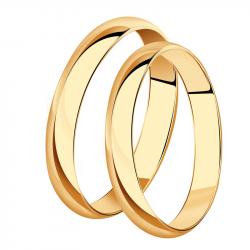 Обручальное кольцо из золочёного серебра 3 мм SOKOLOV 93110001 93110001 фото