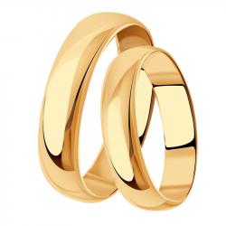 Обручальное кольцо из золочёного серебра 4 мм SOKOLOV 93110002 93110002 фото