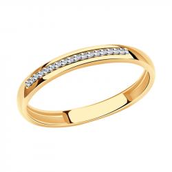 Золотое обручальное кольцо 3 мм AQUAMARINE с бриллиантом 962406к 962406к фото