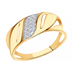 Золотое кольцо Александра кл3887ск с фианитом кл3887ск фото