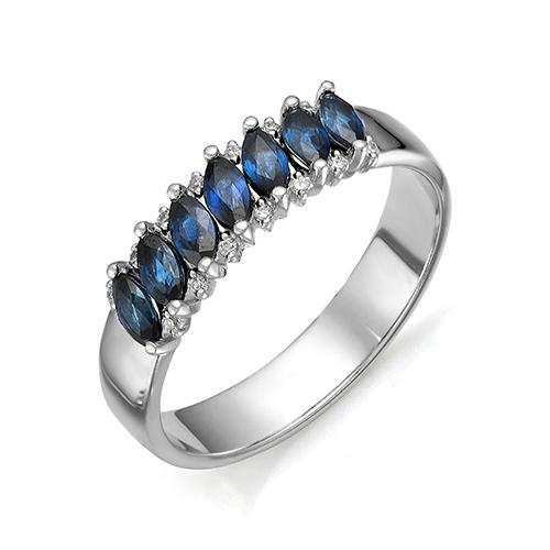 Серебряное кольцо АЛЬКОР 01-0271/00КС-00 с фианитом и ювелирным кристаллом