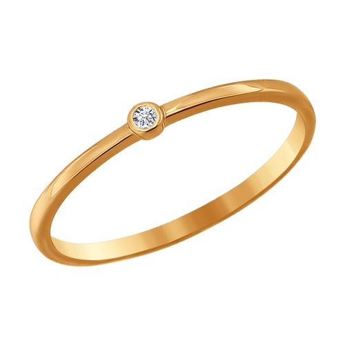 Золотое кольцо SOKOLOV 016706 с фианитом
