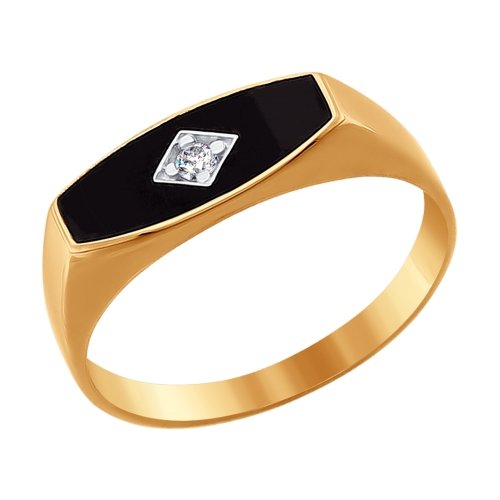 Золотое кольцо SOKOLOV 016722 с фианитом
