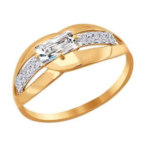Золотое кольцо SOKOLOV 016729 с фианитом