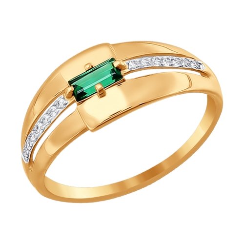 Золотое кольцо SOKOLOV 016738 с фианитом