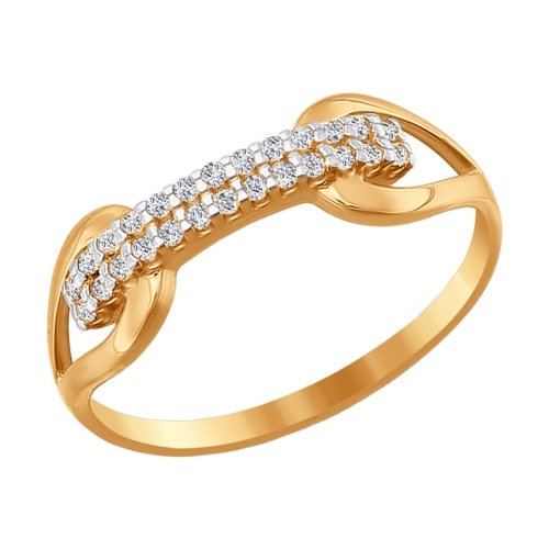 Золотое кольцо SOKOLOV 016743 с фианитом