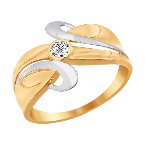 Золотое кольцо SOKOLOV 016778 с фианитом