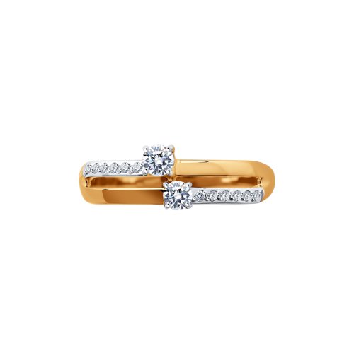 Золотое кольцо SOKOLOV 018045 с фианитом