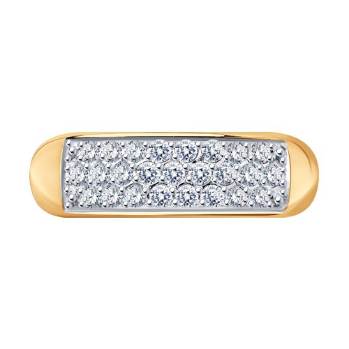 Золотое кольцо SOKOLOV 018075 с фианитом