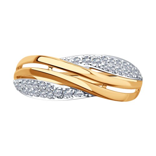 Золотое кольцо SOKOLOV 018124 с фианитом