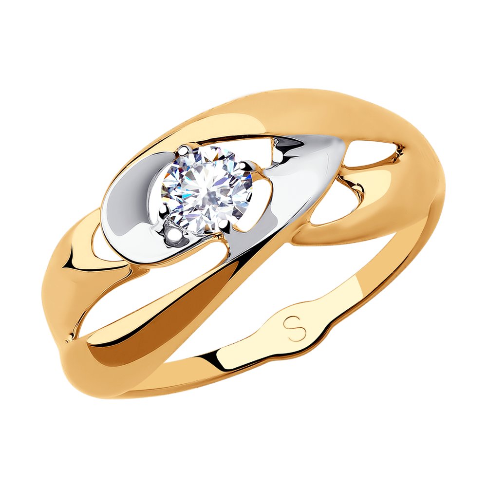 Золотое кольцо SOKOLOV 018205 с фианитом