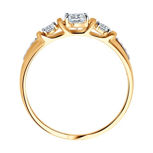 Золотое кольцо SOKOLOV 018233 с фианитом