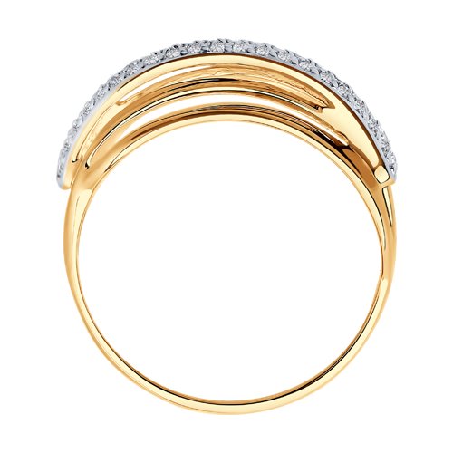Золотое кольцо SOKOLOV 018718 с фианитом