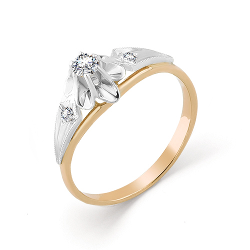 Золотое кольцо Мастер Бриллиант 01M1-104-364 с бриллиантом