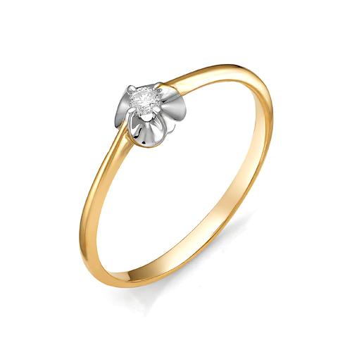 Золотое кольцо Мастер Бриллиант 01M1-105-442 с бриллиантом