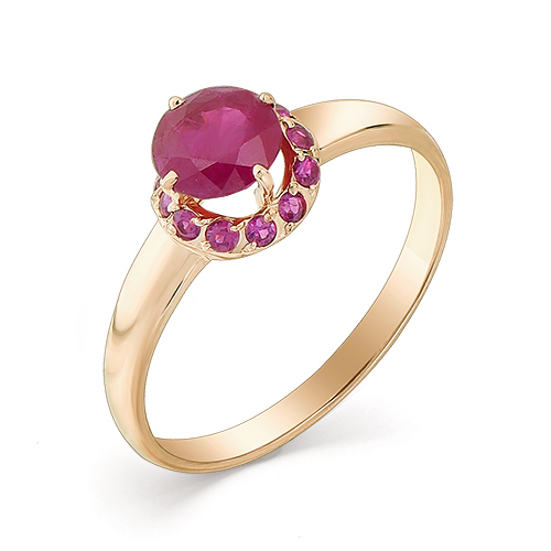 Золотое кольцо Мастер Бриллиант 01M1-107-185-03 с рубином