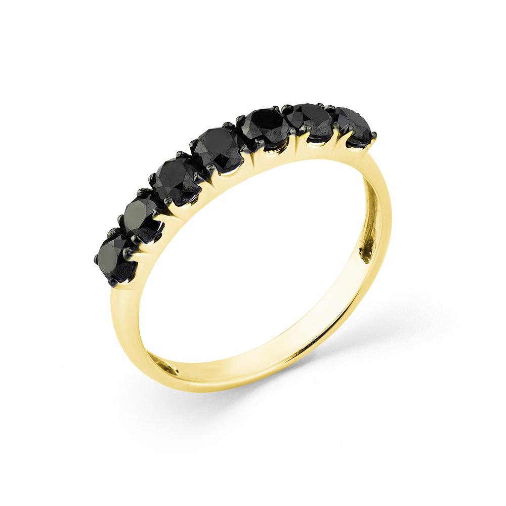 Кольцо из лимонного золота Мастер Бриллиант 06M1-308086-00-48 с чёрным бриллиантом