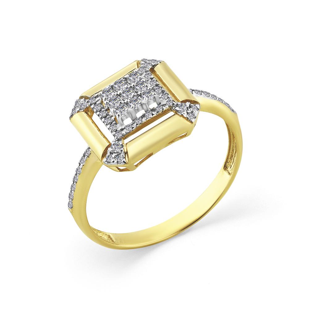 Кольцо из лимонного золота Мастер Бриллиант 06M1-308258-00-00 с бриллиантом