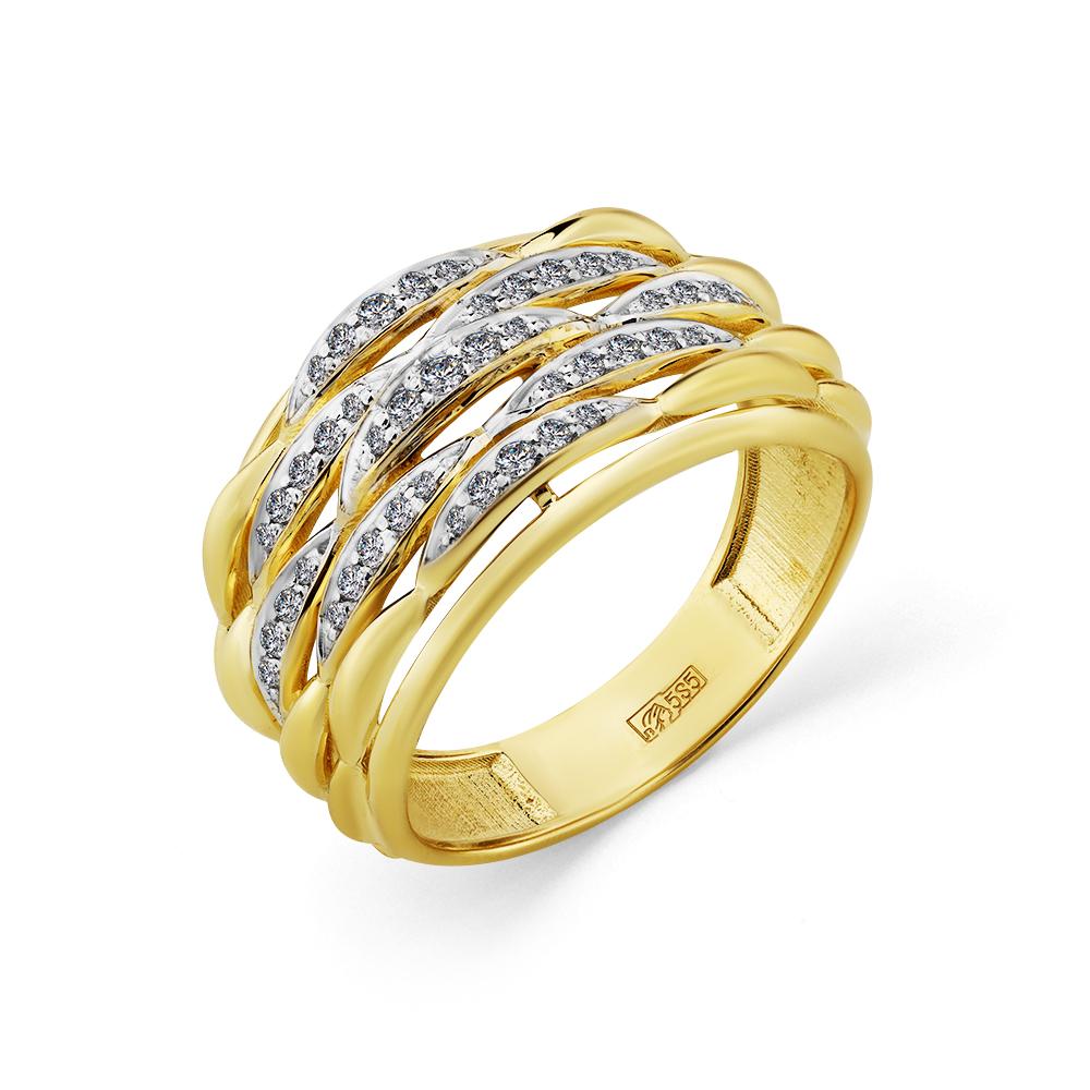 Кольцо из лимонного золота Мастер Бриллиант 06M1-308303-00-00 с бриллиантом