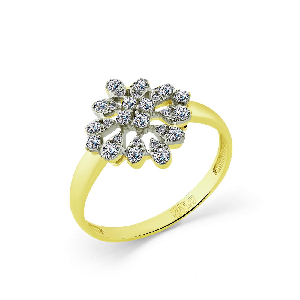 Кольцо из лимонного золота Мастер Бриллиант 06M1-308375-00-00 с бриллиантом