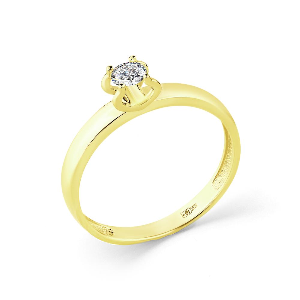 Кольцо из лимонного золота Мастер Бриллиант 06M1-308402-00-00 с бриллиантом