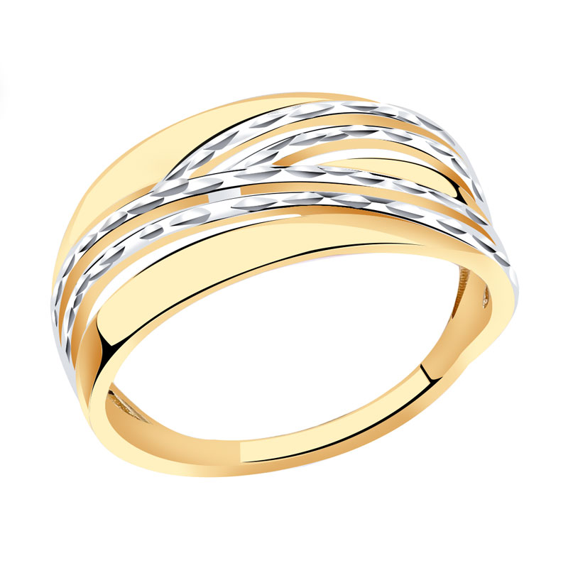 Золотое кольцо Золотые узоры 07-1421