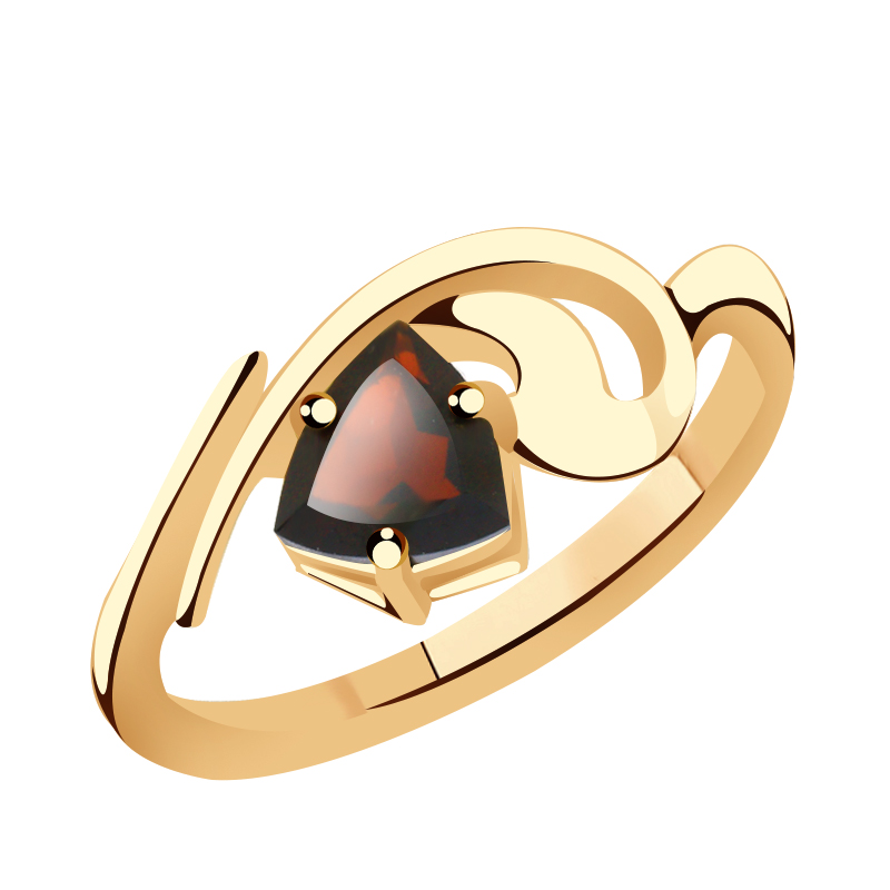 Золотое кольцо Русь Золотая 1-502 с гранатом
