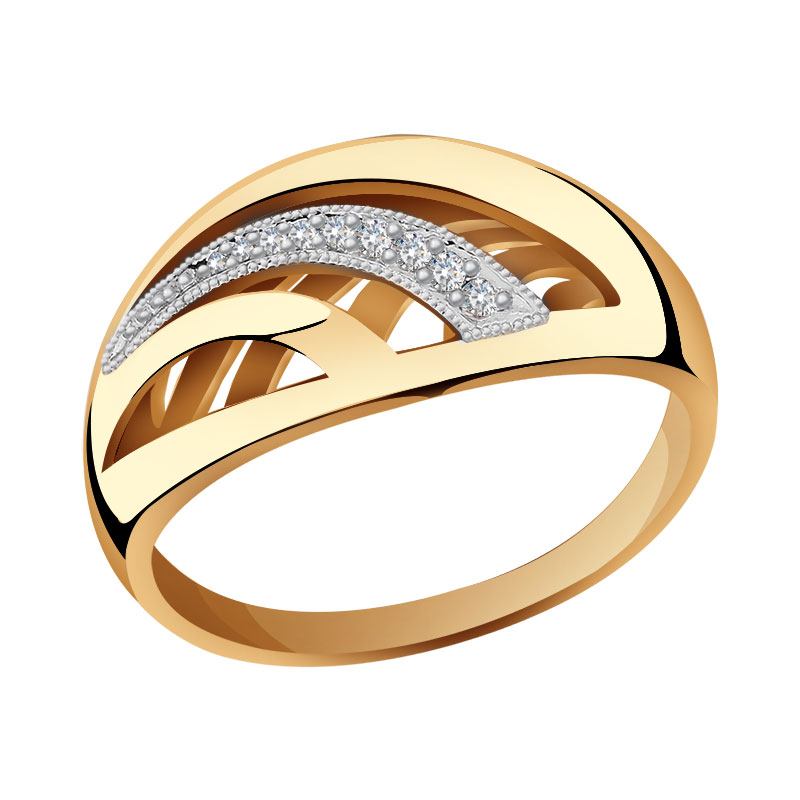 Золотое кольцо SOKOLOV 1010657 с бриллиантом