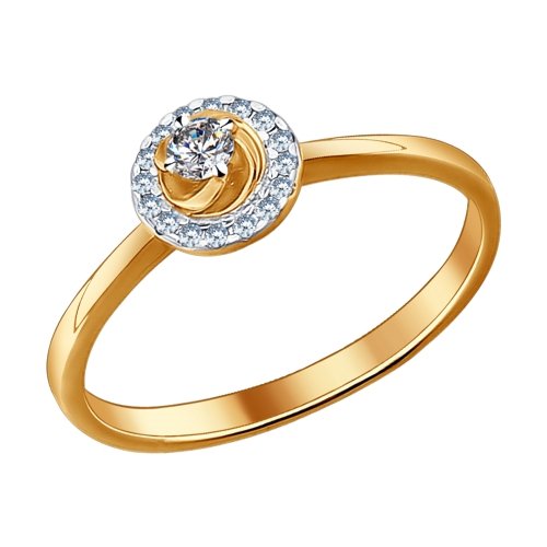 Золотое кольцо SOKOLOV 1010667 с бриллиантом