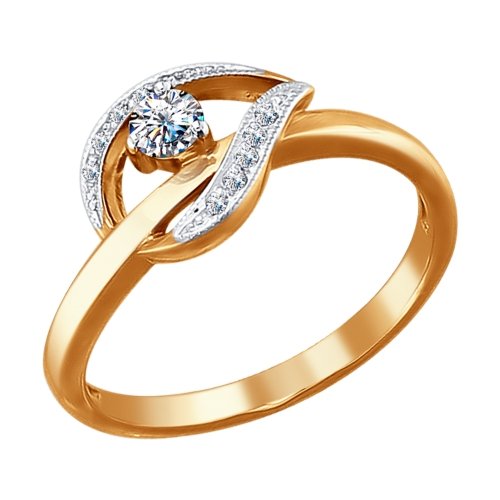 Золотое кольцо SOKOLOV 1010768 с бриллиантом