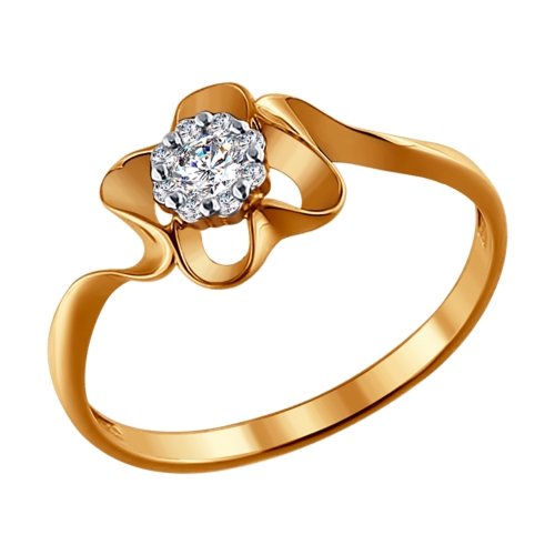 Золотое кольцо SOKOLOV 1010770 с бриллиантом